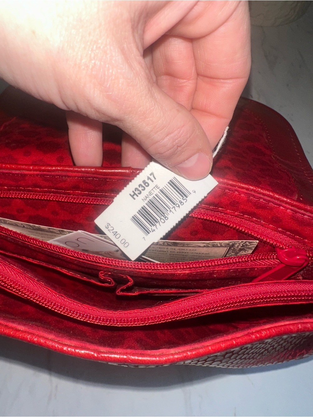 Brighton Cherry Red Nannette Shoulder Bag - Picture 7 of 7
